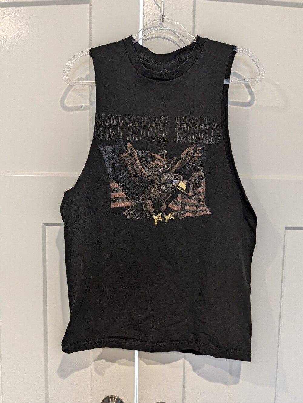 Nothing More Band Tee Black Graphic Eagle Muscle Tank Top